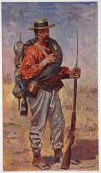 Un volontaire russe près de Liao-Yang, illustration de 